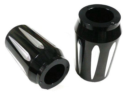 HARDDRIVE BILLET FORK SLIDER COVERS BLACK PART# 302673