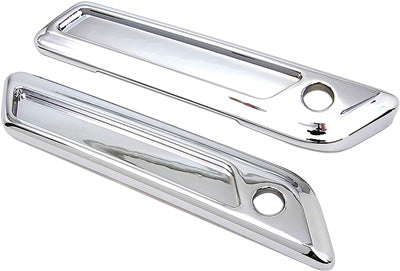 HARDDRIVE SADDLE BAG LATCH COVERS CHROME 302268