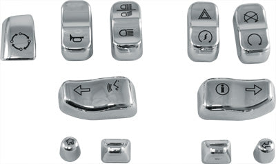 HARDDRIVE 2016 Harley-Davidson FLTRU Road Glide Ultra SWITCH CAPS CHROME 11/PC 0