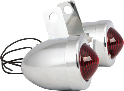 HARDDRIVE CHR BULLET MARKER LIGHT W/BRKT RED LENS SINGLE FILAMENT PART# 280055