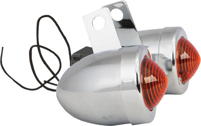 HARDDRIVE CHR BULLET MARKER LIGHT W/BRKT AMBER LENS SINGLE FILAMENT PART# 280058