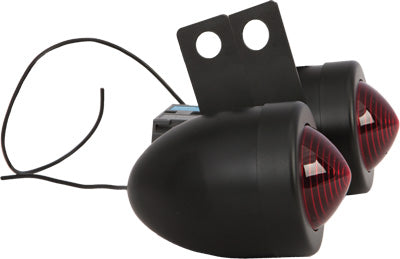 HARDDRIVE BLK BULLET MARKER LIGHT W/BRKT RED LENS SINGLE FILAMENT PART# 688067