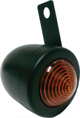 HARDDRIVE BLK BULLET MARKER LIGHT W/BRKT AMBER LENS SINGLE FILAMENT PART# 688068