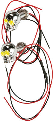 HARDDRIVE LIGHTED SKULL LIC PLATE SCREW YELLOW PART# H040077