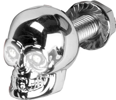 HARDDRIVE LIGHTED SKULL LIC PLATE SCREW WHITE PART# H040081