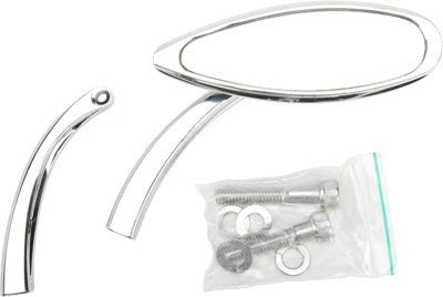 HARDDRIVE 2010-2016 Harley-Davidson XL1200X Forty-Eight CHROME TEARDROP MIRROR E