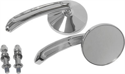 HARDDRIVE 1980-1982 Harley-Davidson FXB Sturgis ROUND CUSTOM CAST MIRROR CHROME