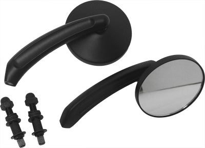 HARDDRIVE 1980-1982 Harley-Davidson FXB Sturgis ROUND CUSTOM CAST MIRROR BLACK 1