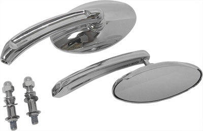 HARDDRIVE 1983-1992 Harley-Davidson FXRT Sport Glide OVAL CUSTOM CAST MIRROR CHR