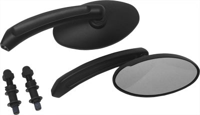 HARDDRIVE 2012-2016 Harley-Davidson FLS Softail Slim OVAL CUSTOM CAST MIRROR BLA
