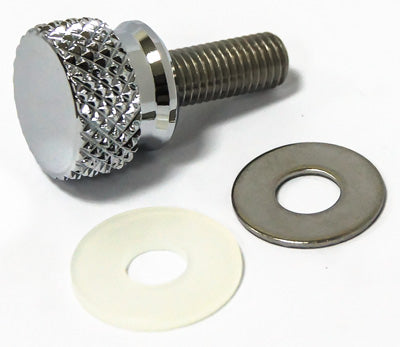 HARDDRIVE KNURLED SEAT KNOB 1/4-28 STEPPED CHROME 05-319