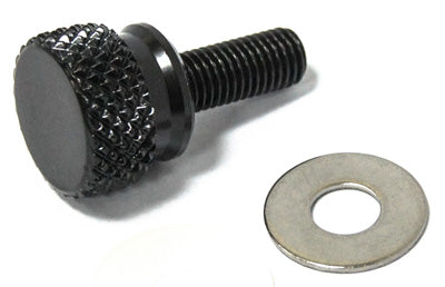 HARDDRIVE KNURLED SEAT KNOB 1/4-28 STEPPED BLACK 05-319BK