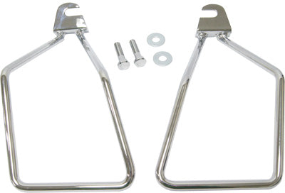 HARDDRIVE SADDLEBAG SUPPORTS CHROME SING LE BOLT SOFTAIL 05-211