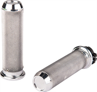 HARDDRIVE KNURLED GRIPS CABLE THROTTLE POLISHED 1 IN R-GR100-KP