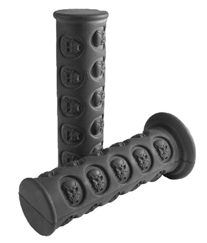 EMGO GRIP SET SKULL BLK RUBBER 42-56530
