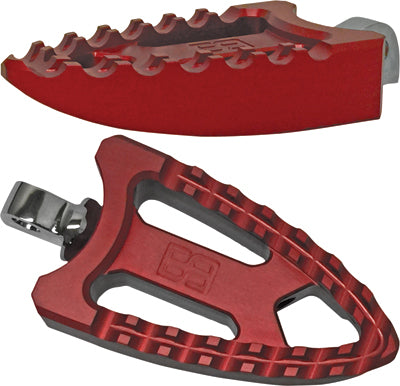 BRASS BALLS MEAT HOOKS FOOT PEGS (RED) BB08-016