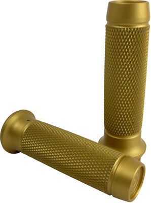 BRASS BALLS BBC KNURLED MOTO GRIPS GOLD BB08-213