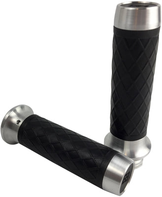 BRASS BALLS BBC LEATHER MOTO GRIPS NATURAL /BLACK DIAMOND BB08-206