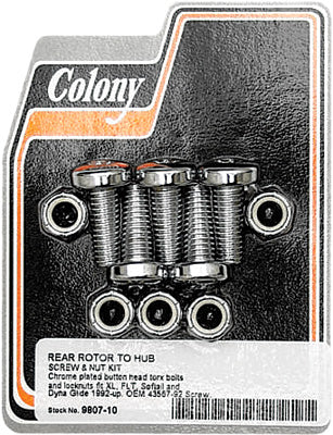 COLONY MACHINE BRAKE ROTOR HARDWARE 9807-10