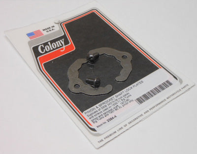 COLONY MACHINE COLONY PINION/SPRKT SHAFT LOCK PLATES '36-71 BIG TWIN 2384-4