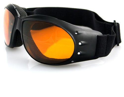 Zan Headgear BCA001A CRUISER GOGGLE BLACK FRAME ANTI-FOG AMBER LENS