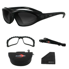 Zan Headgear BDG001 ROAD MASTER CONVERTIBLE BLACKFRAME PHOTOCHROMIC LENS