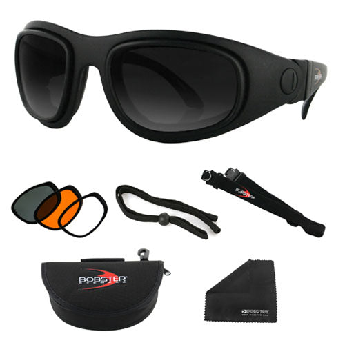 Bobster Eyewear SPORT & STREET 2 CONVERTIBLE BLACK FRAME 3 LENSES BSSA201AC