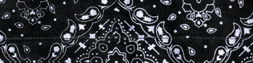 Zan Headgear DC101 COOLDANNA 100% COTTON PAISLEY BLACK