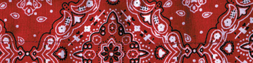 Zan Headgear DC106 COOLDANNA 100% COTTON RED PAISLEY