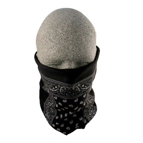 ZANheadgear T101 MOTLEY TUBE 100% POLYESTER BLACK PAISLEY