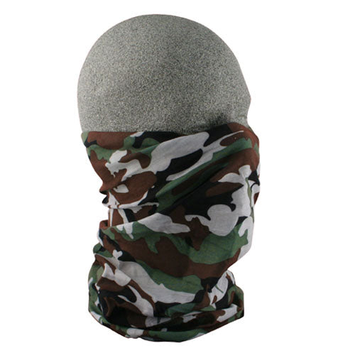 Zan Headgear T118 MOTLEY TUBE 100% POLYESTER WOODLAND CAMOUFLAGE