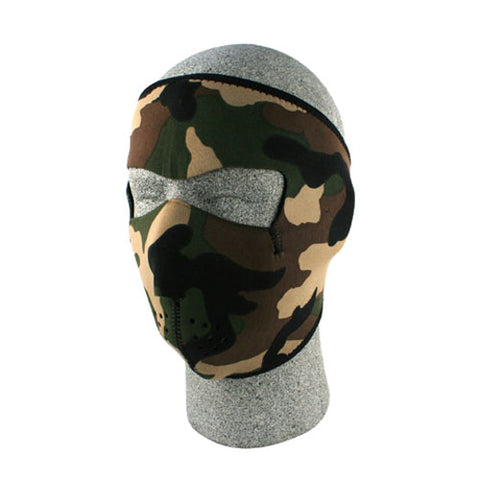 Zanheadgear WNFM118 NEOPRENE FACE MASK WOODLAND CAMOUFLAGE