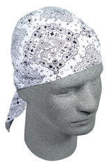 Zan Headgear Z102 FLYDANNA 100% COTTON WHITE PAISLEY