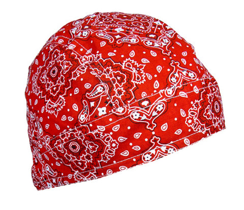 ZANheadgear Z106 FLYDANNA 100% COTTON RED PAISLEY