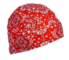 ZANheadgear Z106 FLYDANNA 100% COTTON RED PAISLEY