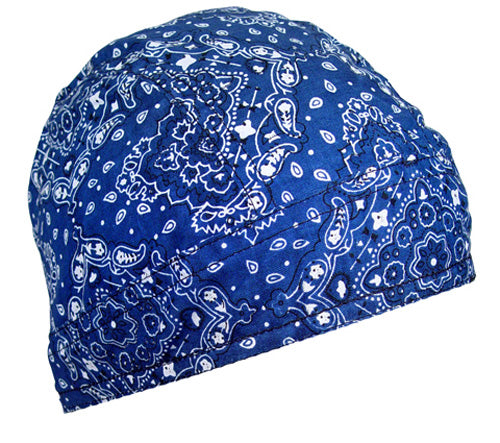 Zan Headgear Z111 FLYDANNA 100% COTTON NAVY PAISLEY
