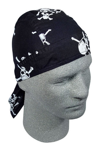 Zan Z113C FLYDANNA 100% COTTON WHITE SKULL CROSSBONES