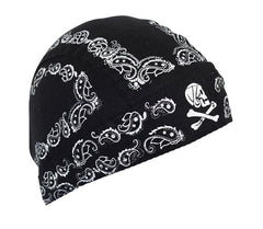Zan Headgear Z500 FLYDANNA 100% COTTON SKULL PAISLEY BLACK