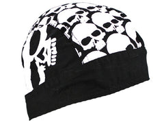 Zan Headgear Z525 FLYDANNA 100% COTTON BIG WHITE SKULL HEADS