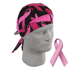 Zan Headgear ZBC02 FLYDANNA 100% COTTON PINK RIBBON BLACK