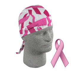 Zan Headgear ZBC03 FLYDANNA 100% COTTON PINK RIBBON WHITE