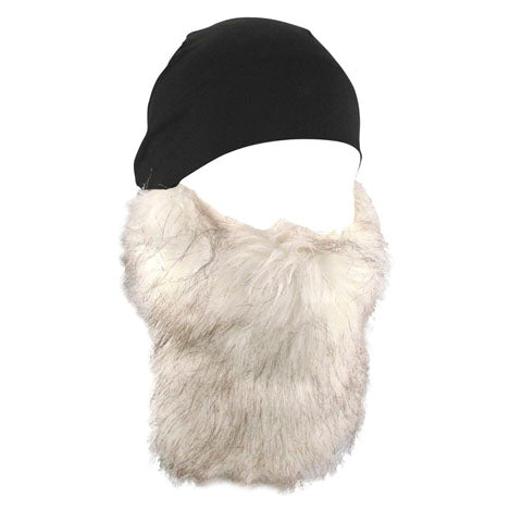 BALBOA SKULL CAP DETACHABLE WHITE BEARD BLACK WHLB114