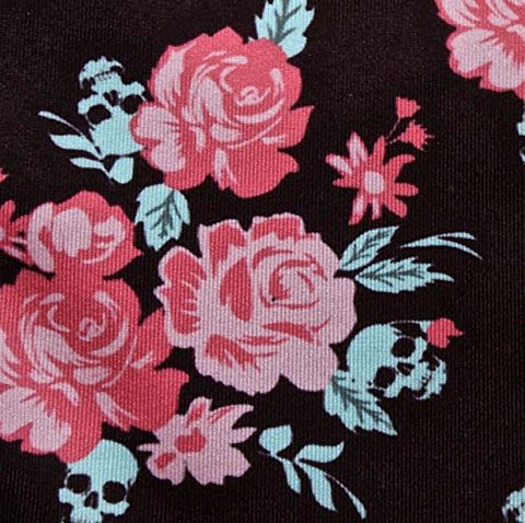 BALBOA COMBO GAITER COZY FLEECE SKULL FLOWER BLACK WNGF002