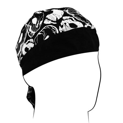 BALBOA FLYDANNA COTTON BLACK/WHITEDISTRESSED SKULLS Z907