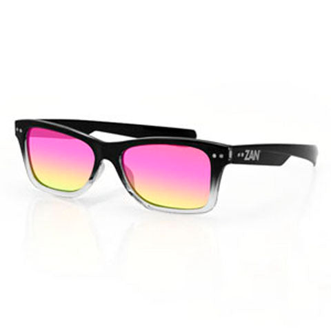 BALBOA TRENDSTER SUNGLASS BLK GRADIENT SMOKED PURPLE MIRROR LENSE EZTN01