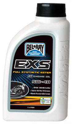 BEL-RAY EXS FULL SYNTHETIC ESTER 4T EN GINE OIL 5W-40 LITER PART# 99150-B1LW