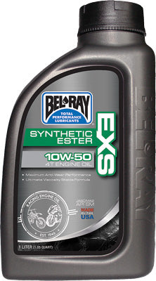 BEL-RAY EXS FULL SYNTHETIC ESTER 4T EN GINE OIL 10W-50 LITER PART# 99160-B1LW