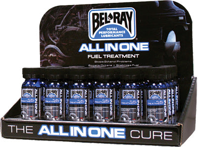 BEL-RAY ALL IN ONE FUEL TREATMENT 1OZ 24/DISPLAY PART# 99570-BT1OZ