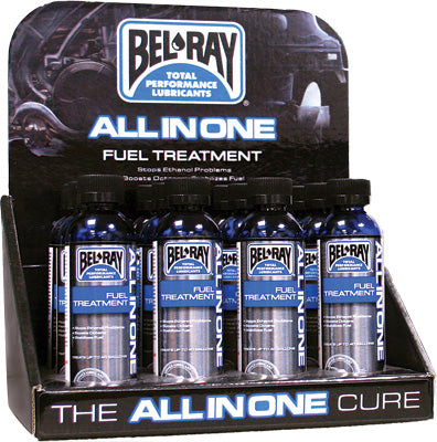 BEL-RAY ALL IN ONE FUEL TREATMENT 4OZ 12/DISPLAY PART# 99570-BT4OZ