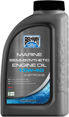BEL-RAY MARINE SEMI-SYNTHETIC 4-STROKE OIL 10W-40 1LT PART# 99751-BT1